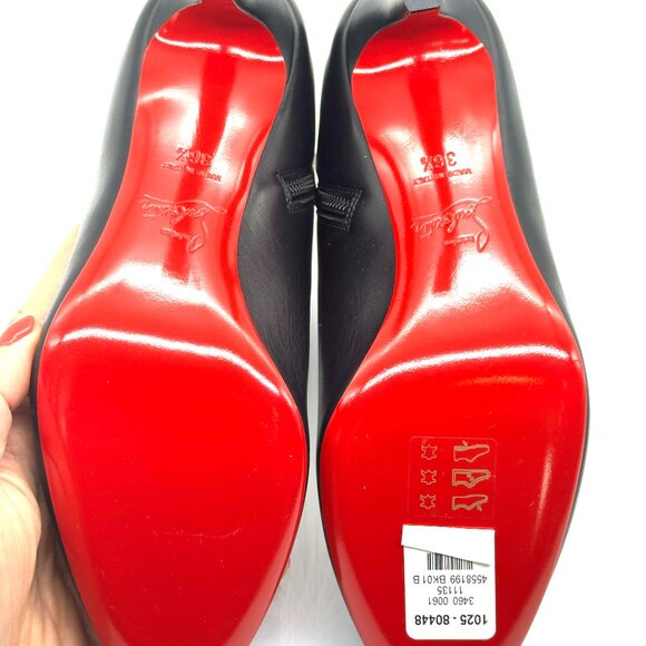 Christian Louboutin PUMPPIE BOOTY 85 Leather Ankle Boots Heels Black - Picture 14 of 15